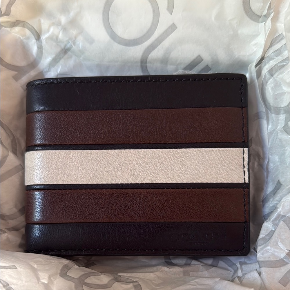 Coach Black, Brown and White Wallet